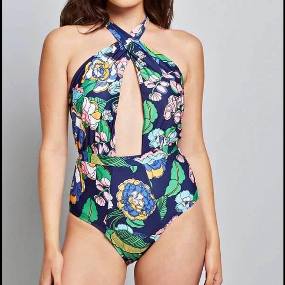 NWOT ModCloth One Piece Floral Swimsuit